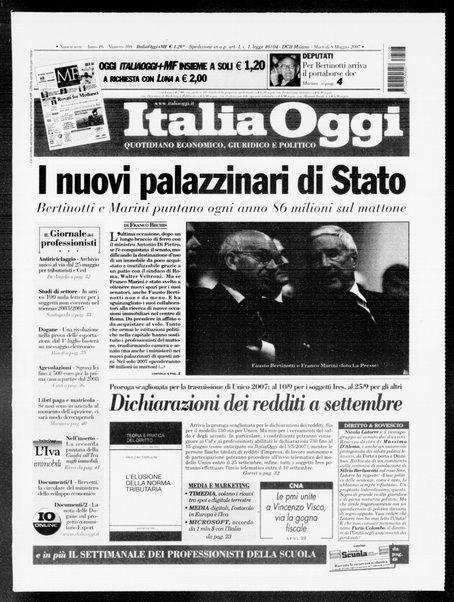 Italia oggi : quotidiano di economia finanza e politica